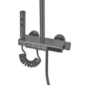Душевая колонна Champion PBL-009-J Graphite со смесителем с кнопочным переключателем, 4 режима (CH6500) №9