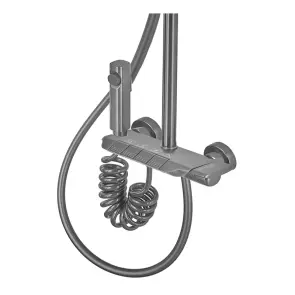 Душевая колонна со смесителем Mixxus Premium MARLIN 009-J GRAPHITE с кнопкой переключения, 4 режима (MI6831) №4