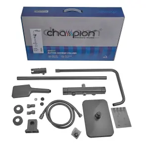Душова колона зі змішувачем з алюмінію CHAMPION PBC-009-J GRAPHITE, 3 режими (CH6548) №4
