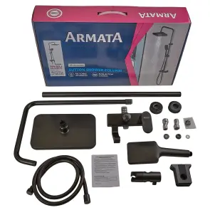 Душевая колонна со смесителем из алюминия ARMATA BCG-009-J BLACK, 3 режима (CH6560) №5