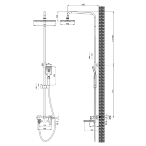 Душевая колонна со смесителем Mixxus Premium Rubens 009-J (MI8255) №5