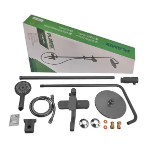 Душевая колонна со смесителем Plamix Lucas-009-J Graphite (Цвет графит) (PM6102) №5
