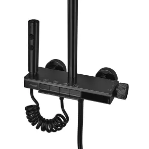 Душевая колонна Champion PBL-009-J Black со смесителем с кнопочным переключателем, 4 режима (CH6499) №5