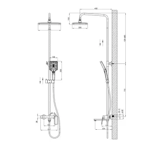 Душова колона зі змішувачем Mixxus Premium Lazar 009-J (MI8272) №2