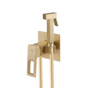 Смеситель для гигиенического душа Koer KB-23009-12 (Цвет матовое золото) (KR5984) №1