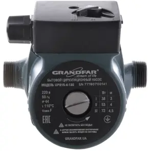 Насос циркуляційний відцентр. Grandfar UPS15-4-130 (GF1056) №2
