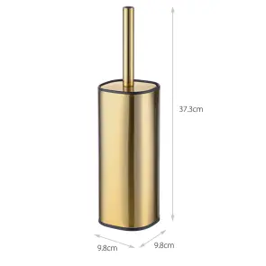 Йоржик для унітазу підлоговий Mixxus Premium Quadro-TB0201 Brushed Gold (колір матове золото) (MI8395) №20