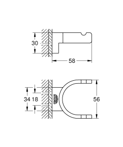 Подвійний гачок Grohe Selection (41049000) №3