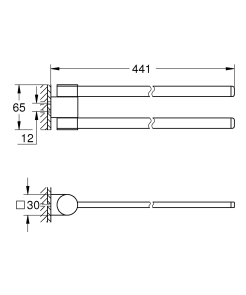 Подвійний тримач для рушників Grohe Selection (41063000) №2