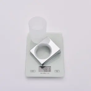 Стакан одинарний настінний Koer AS-0103-01 (скло) колір хром глянець (KR6165) №12