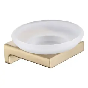 Мыльница настенная Koer AS-0102-12 (стекло) цвет матовое золото (KR6159) №1