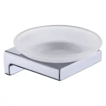 Мильниця настінна Koer AS-0102-01 (скло) колір хром глянець (KR6161)