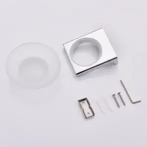 Мильниця настінна Koer AS-0102-01 (скло) колір хром глянець (KR6161) №4