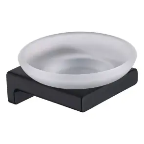 Мильниця настінна Koer AS-0102-05 (скло) колір чорний (KR6158) №1