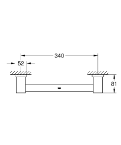 Поручень для ванной Grohe Essentials Cube New (40514001) №2