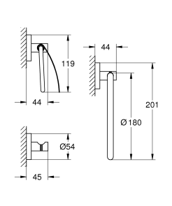 Набір аксесуарів 3 в 1 Grohe Essentials New (40775001) №2