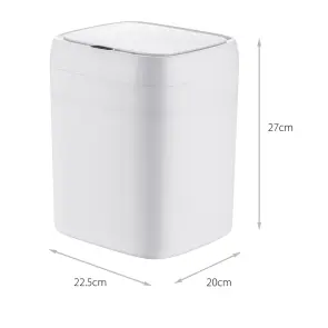 Відро для сміття сенсорне прямокутне Mixxus Wave-TC0212 White 12 л (колір білий) (MI8403) №3
