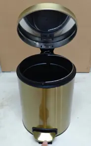 Відро для сміття з плавним закриттям кругле Mixxus Ellipse-TC0205 Brushed Gold 5л (колір матове золото) (MI8400) №6