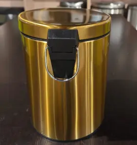 Відро для сміття з плавним закриттям кругле Mixxus Ellipse-TC0205 Brushed Gold 5л (колір матове золото) (MI8400) №11