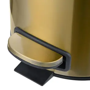 Відро для сміття з плавним закриттям кругле Mixxus Ellipse-TC0205 Brushed Gold 5л (колір матове золото) (MI8400) №12