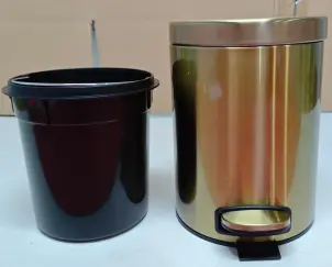 Відро для сміття з плавним закриттям кругле Mixxus Ellipse-TC0205 Brushed Gold 5л (колір матове золото) (MI8400) №18
