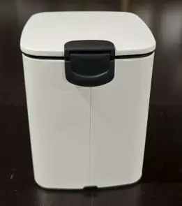 Відро для сміття з плавним закриттям квадратне Zerix Kubix-TC0106 White 6 л (колір білий) (ZX6109) №2