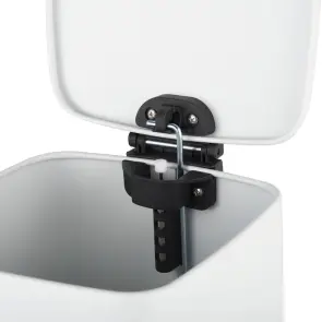 Відро для сміття з плавним закриттям квадратне Zerix Kubix-TC0106 White 6 л (колір білий) (ZX6109) №5
