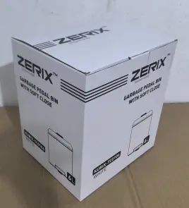 Відро для сміття з плавним закриттям квадратне Zerix Kubix-TC0106 White 6 л (колір білий) (ZX6109) №8