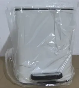 Відро для сміття з плавним закриттям квадратне Zerix Kubix-TC0106 White 6 л (колір білий) (ZX6109) №11