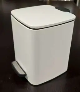 Відро для сміття з плавним закриттям квадратне Zerix Kubix-TC0106 White 6 л (колір білий) (ZX6109) №31