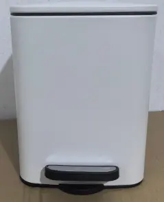 Відро для сміття з плавним закриттям квадратне Zerix Kubix-TC0106 White 6 л (колір білий) (ZX6109) №33