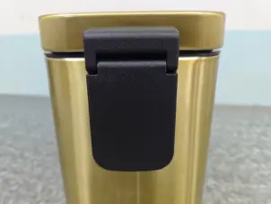 Мусорное ведро с плавным закрытием прямоугольное Mixxus Premium Quadro-TC0105 Brushed Gold 5 л (цвет матовое золото) (MI8394) №9