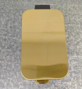 Мусорное ведро с плавным закрытием прямоугольное Mixxus Premium Quadro-TC0105 Brushed Gold 5 л (цвет матовое золото) (MI8394) №10