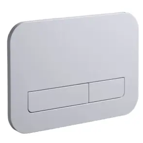 Панель змиву Koer KT-0609-01 240x160x7mm пластикова, кнопка лінійна (колір хром) (KR6130) №1