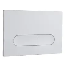 Панель змиву Koer KT-0608-03 240x160x10mm пластикова, кнопка закруглена (колір білий) (KR6123)