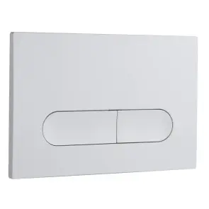 Панель змиву Koer KT-0608-03 240x160x10mm пластикова, кнопка закруглена (колір білий) (KR6123) №1