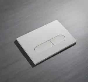Панель змиву Koer KT-0608-03 240x160x10mm пластикова, кнопка закруглена (колір білий) (KR6123) №3