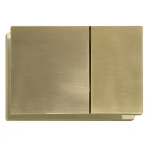 Панель змиву Koer KT-0610-12 240x160x32mmmm пластикова, кнопка квадратна (колір матове золото) (KR6137) №1