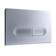 Панель змиву Koer KT-0608-14 240x160x10mm пластикова, кнопка закруглена (колір сатин) (KR6127)