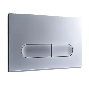 Панель змиву Koer KT-0608-14 240x160x10mm пластикова, кнопка закруглена (колір сатин) (KR6127) №1