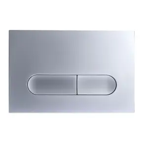 Панель змиву Koer KT-0608-14 240x160x10mm пластикова, кнопка закруглена (колір сатин) (KR6127) №6