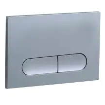 Панель змиву Koer KT-0608-01 240x160x10mm пластикова, кнопка закруглена (колір хром) (KR6124)