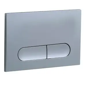 Панель змиву Koer KT-0608-01 240x160x10mm пластикова, кнопка закруглена (колір хром) (KR6124) №1