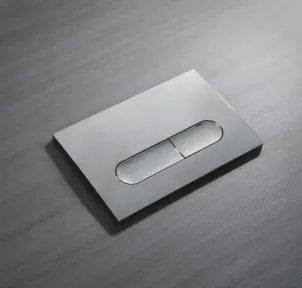 Панель змиву Koer KT-0608-01 240x160x10mm пластикова, кнопка закруглена (колір хром) (KR6124) №3