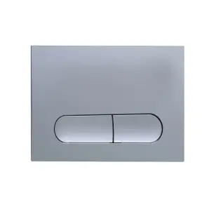 Панель змиву Koer KT-0608-01 240x160x10mm пластикова, кнопка закруглена (колір хром) (KR6124) №5