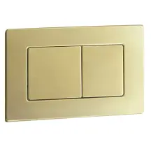 Панель смыва Koer KT-0612-12 240x160x10mm из нержавеющей стали, кнопка квадр. (цвет матовое золото) (KR6121)