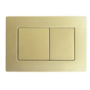 Панель смыва Koer KT-0612-12 240x160x10mm из нержавеющей стали, кнопка квадр. (цвет матовое золото) (KR6121) №3