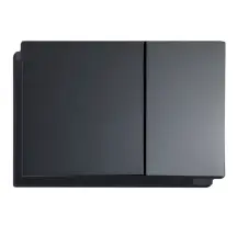Панель змиву Koer KT-0610-05 240x160x32mmmm пластикова, кнопка квадратна (колір чорний матовий) (KR6136)