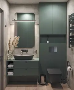 Панель змиву Koer KT-0610-05 240x160x32mmmm пластикова, кнопка квадратна (колір чорний матовий) (KR6136) №5