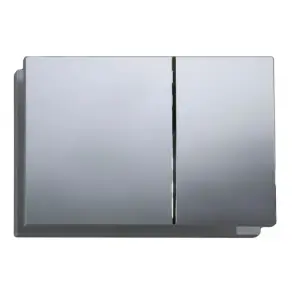 Панель змиву Koer KT-0610-01 240x160x32mmmm пластикова, кнопка квадратна (колір хром) (KR6135) №1